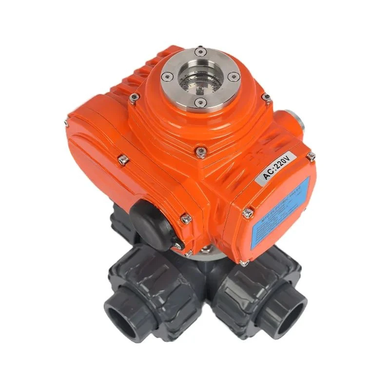 4-20mA Explosion Proof on off Type Electric UPVC Ball Valve PVC Ball Valve Electric Actuator UPVC Double Union Thread Ball Valve