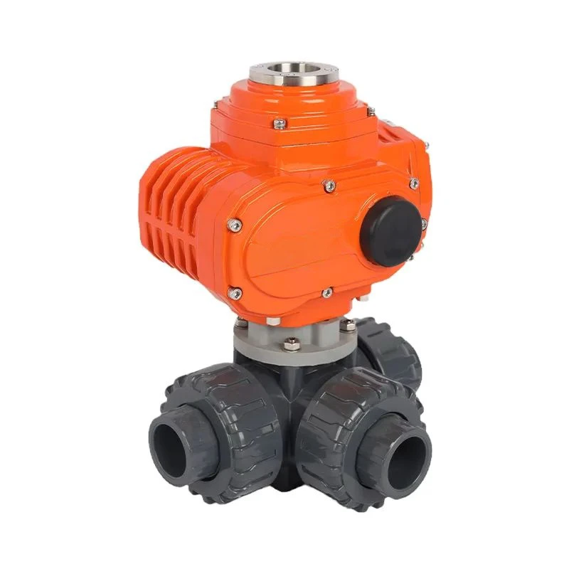 4-20mA Explosion Proof on off Type Electric UPVC Ball Valve PVC Ball Valve Electric Actuator UPVC Double Union Thread Ball Valve