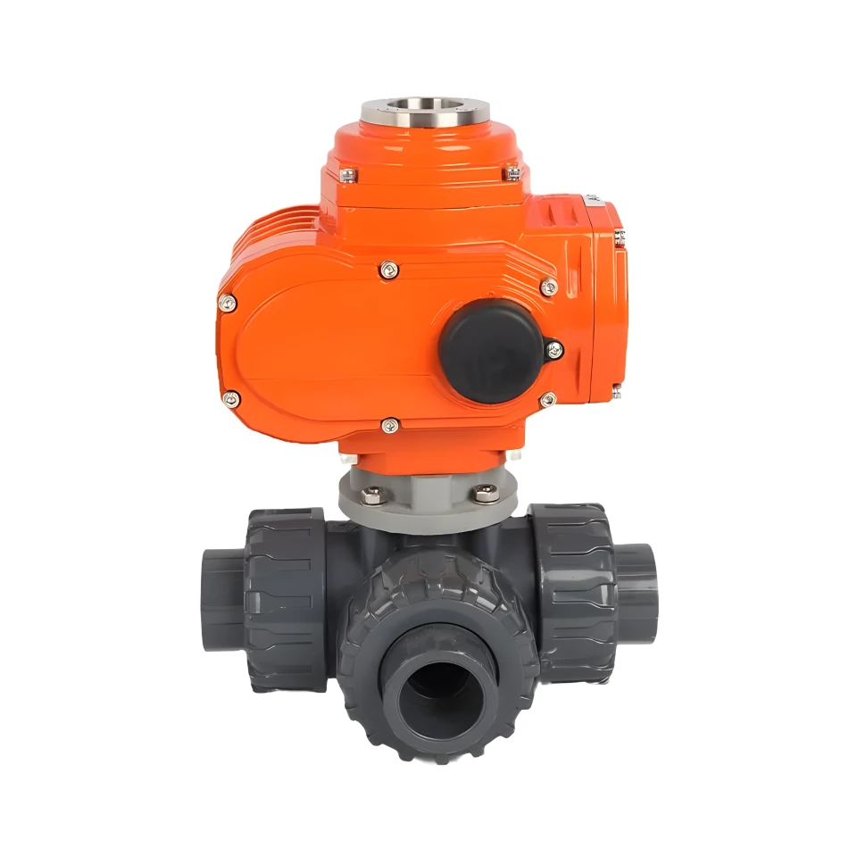 4-20mA Explosion Proof on off Type Electric UPVC Ball Valve PVC Ball Valve Electric Actuator UPVC Double Union Thread Ball Valve