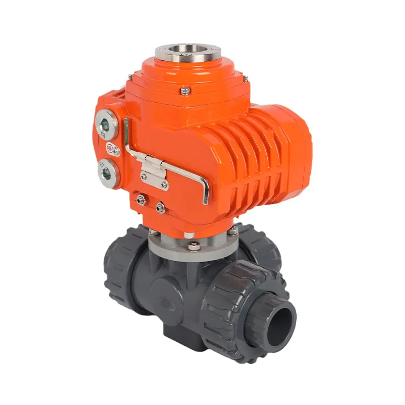 4-20mA Explosion Proof on off Type Electric UPVC Ball Valve PVC Ball Valve Electric Actuator UPVC Double Union Thread Ball Valve