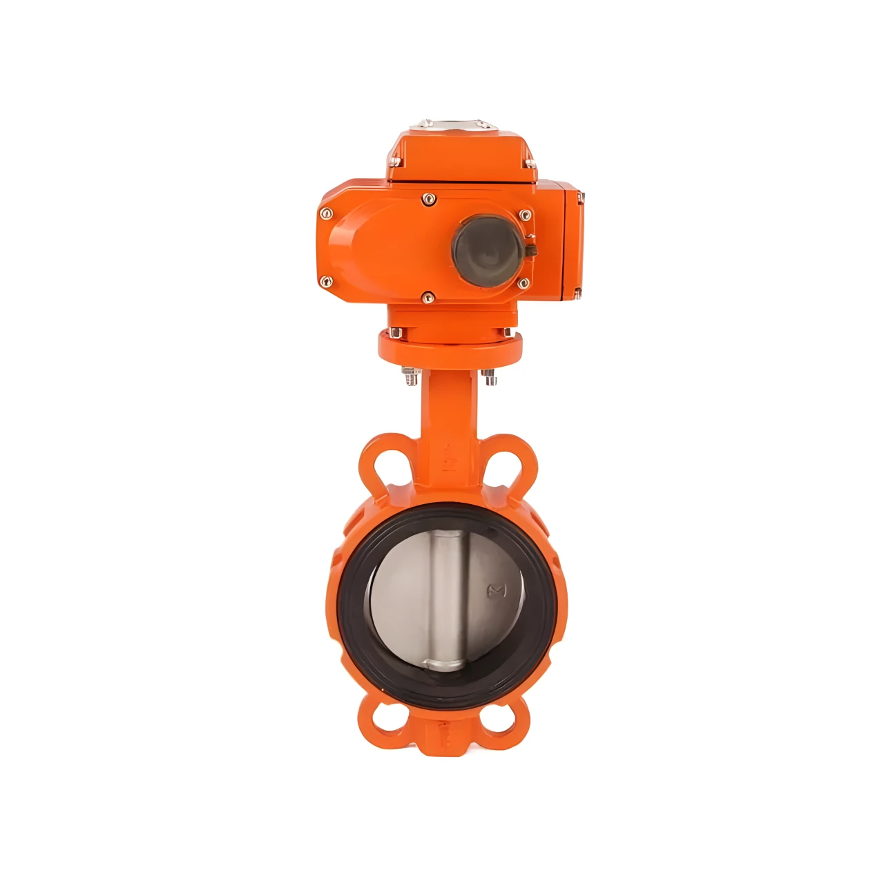 EPDM Lined Wafer Type Electric Control Butterfly Valve Aluminum Alloy Motorized Actuator Butterfly Wafer Valve