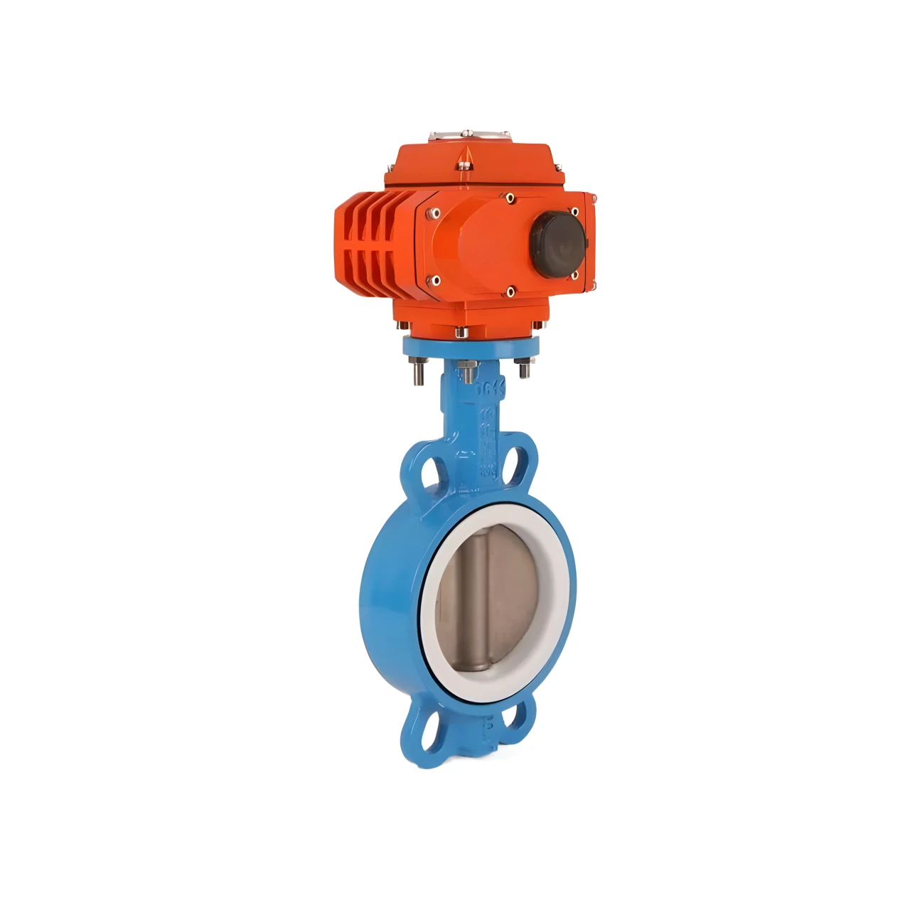 24V DC Cast Iron Motorized Actuator Butterfly Valve Electric PTFE Control Wafer Actuator Butterfly Valve