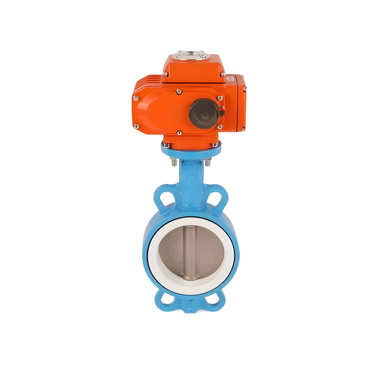 24V DC Cast Iron Motorized Actuator Butterfly Valve Electric PTFE Control Wafer Actuator Butterfly Valve