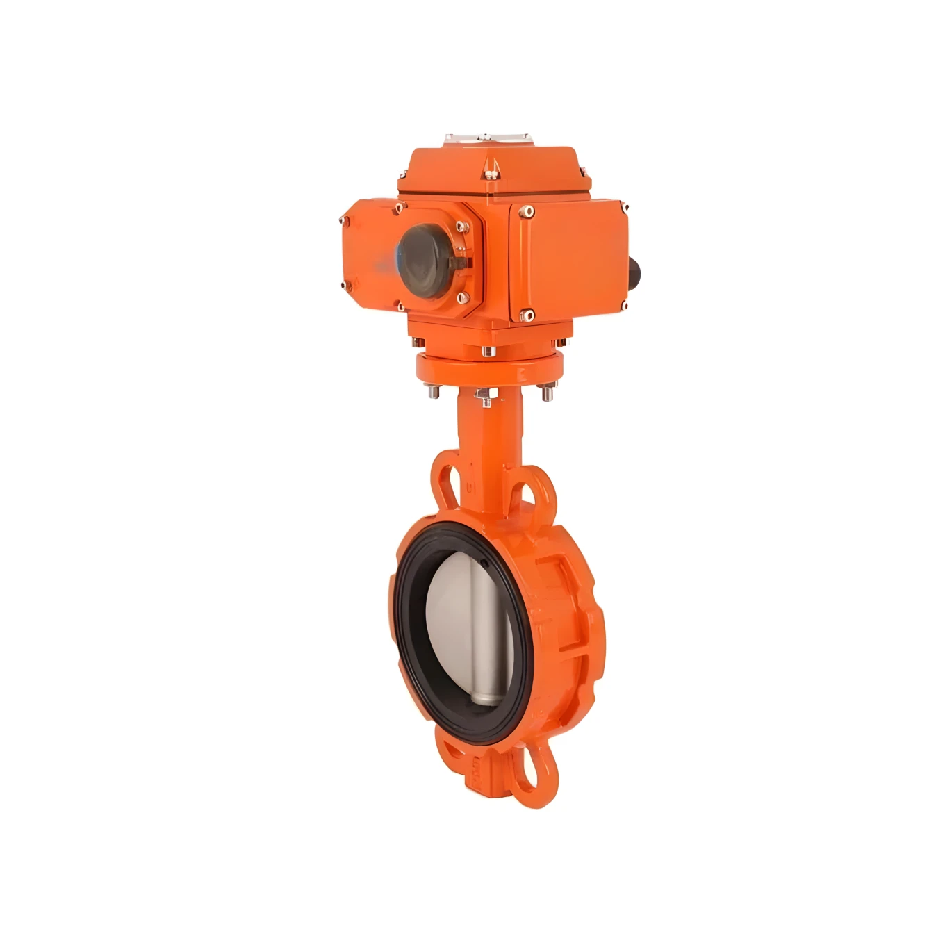 EPDM Lined Wafer Type Electric Control Butterfly Valve Aluminum Alloy Motorized Actuator Butterfly Wafer Valve