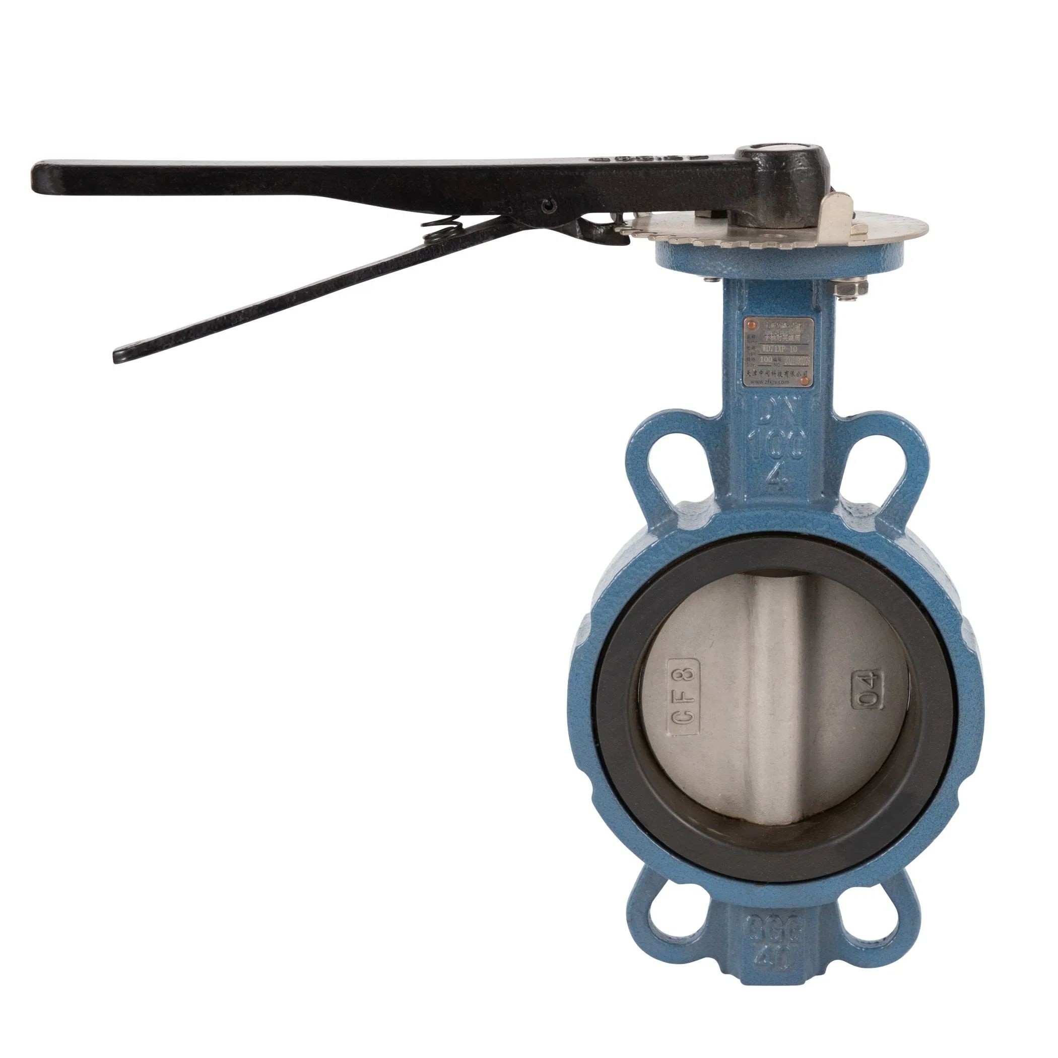 Stainless Steel Fiber Handle Triple Clamp Welded Threaded Butterfly Valve