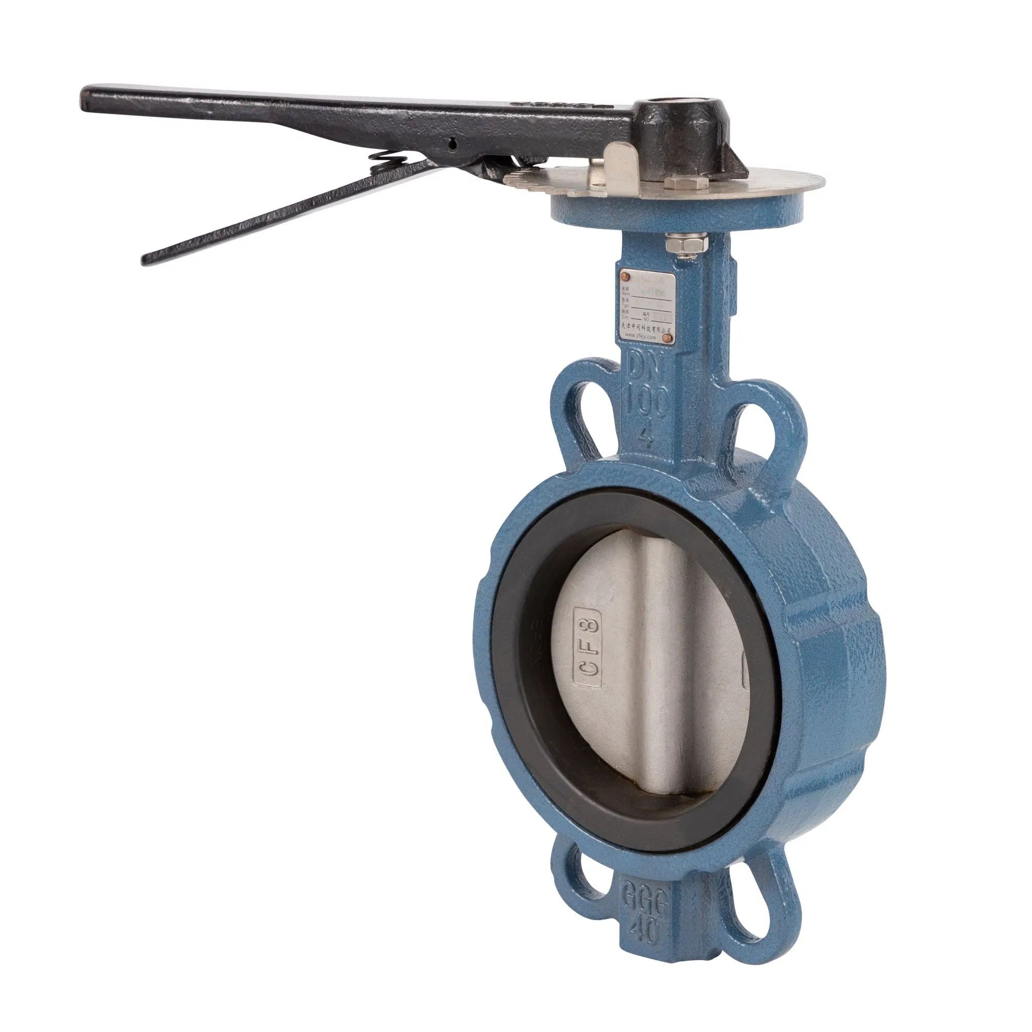 Stainless Steel Fiber Handle Triple Clamp Welded Threaded Butterfly Valve