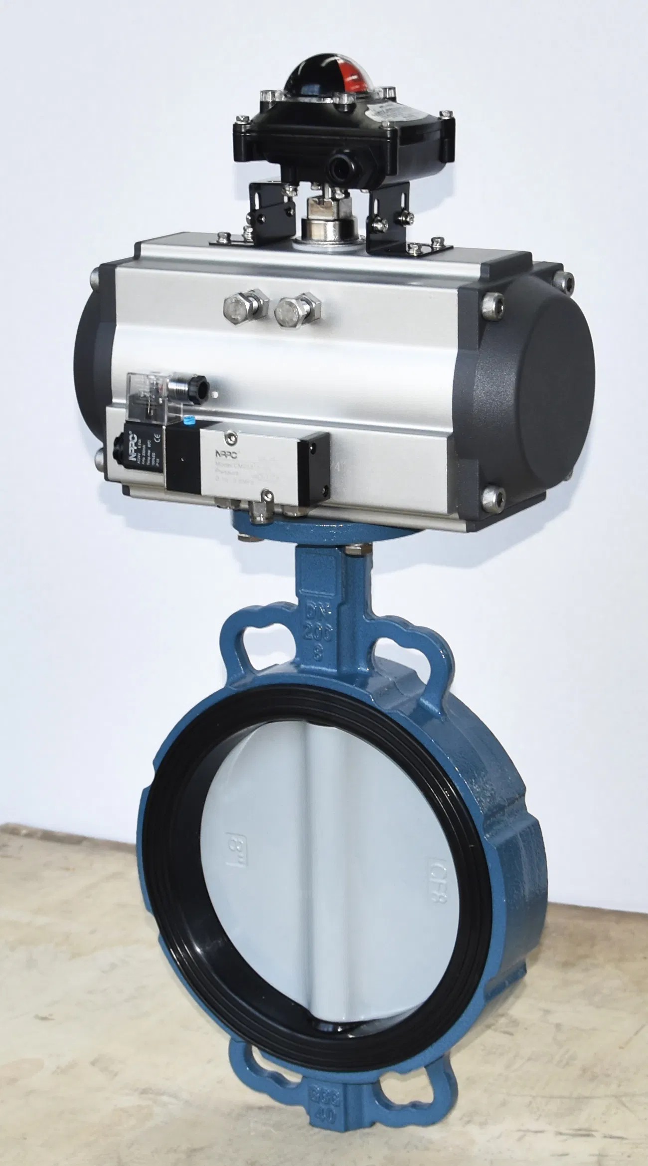 Stainless Steel Fiber Handle Triple Clamp Welded Threaded Butterfly Valve