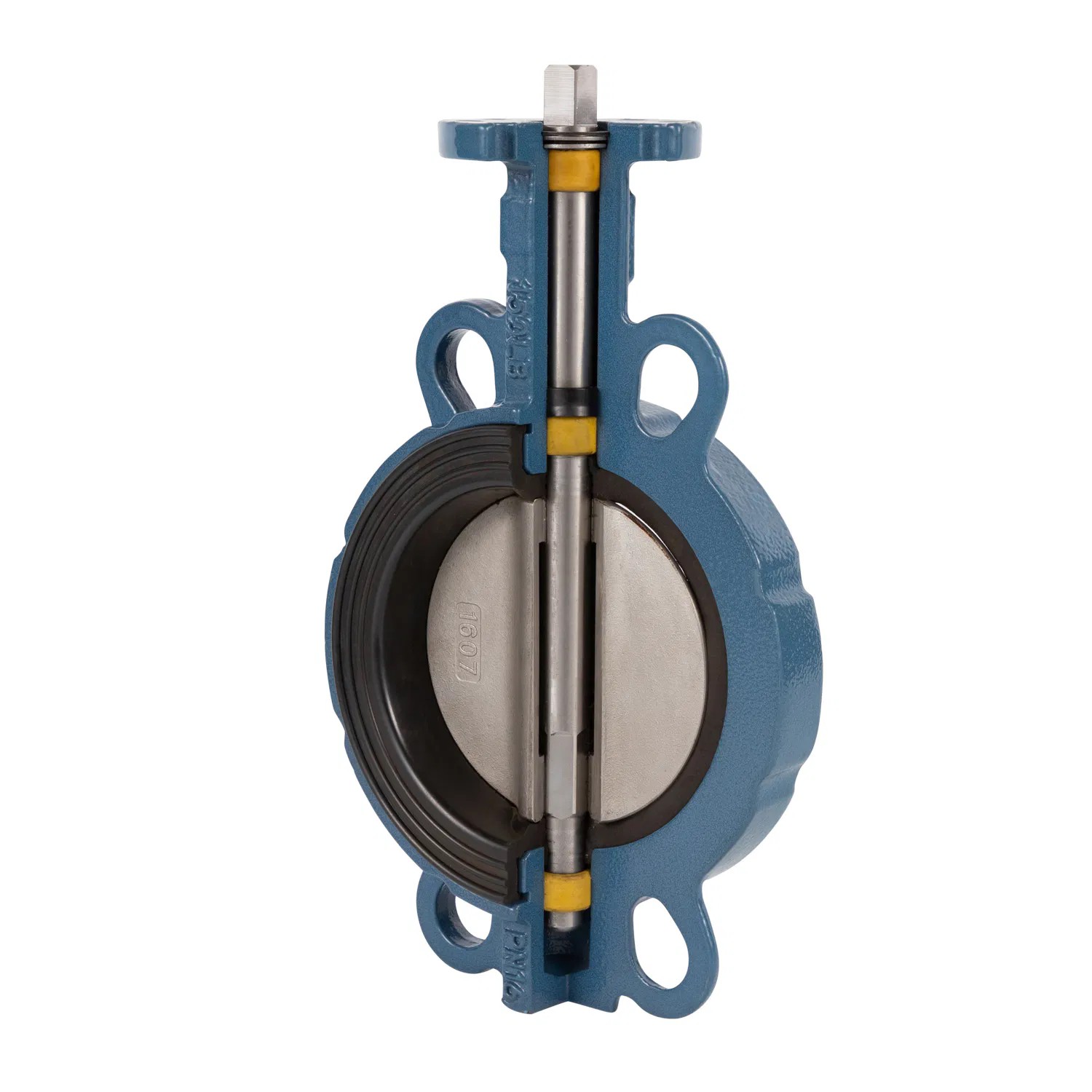 Stainless Steel Fiber Handle Triple Clamp Weld Threaded Soft Seal Post Mount Butterfly Valve