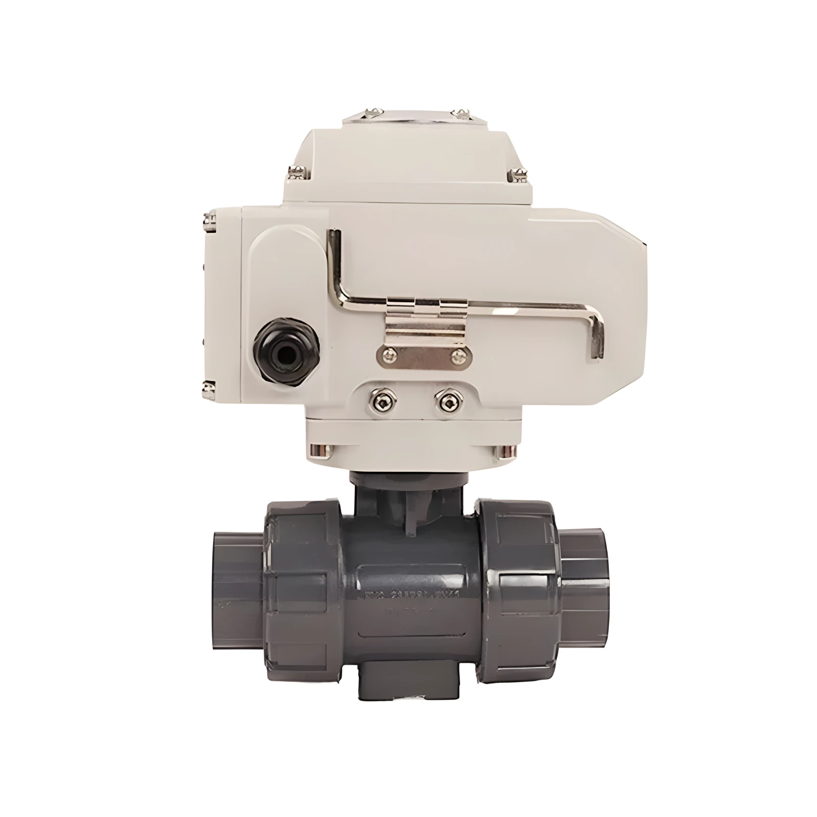 2 Way Air Control Actuator Valve Water Treatment 240AC Plastic PVC UPVC Valve Plastic Motorized Electric Actuator Ball Water Valve