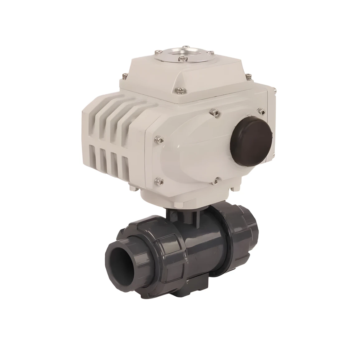 2 Way Air Control Actuator Valve Water Treatment 240AC Plastic PVC UPVC Valve Plastic Motorized Electric Actuator Ball Water Valve