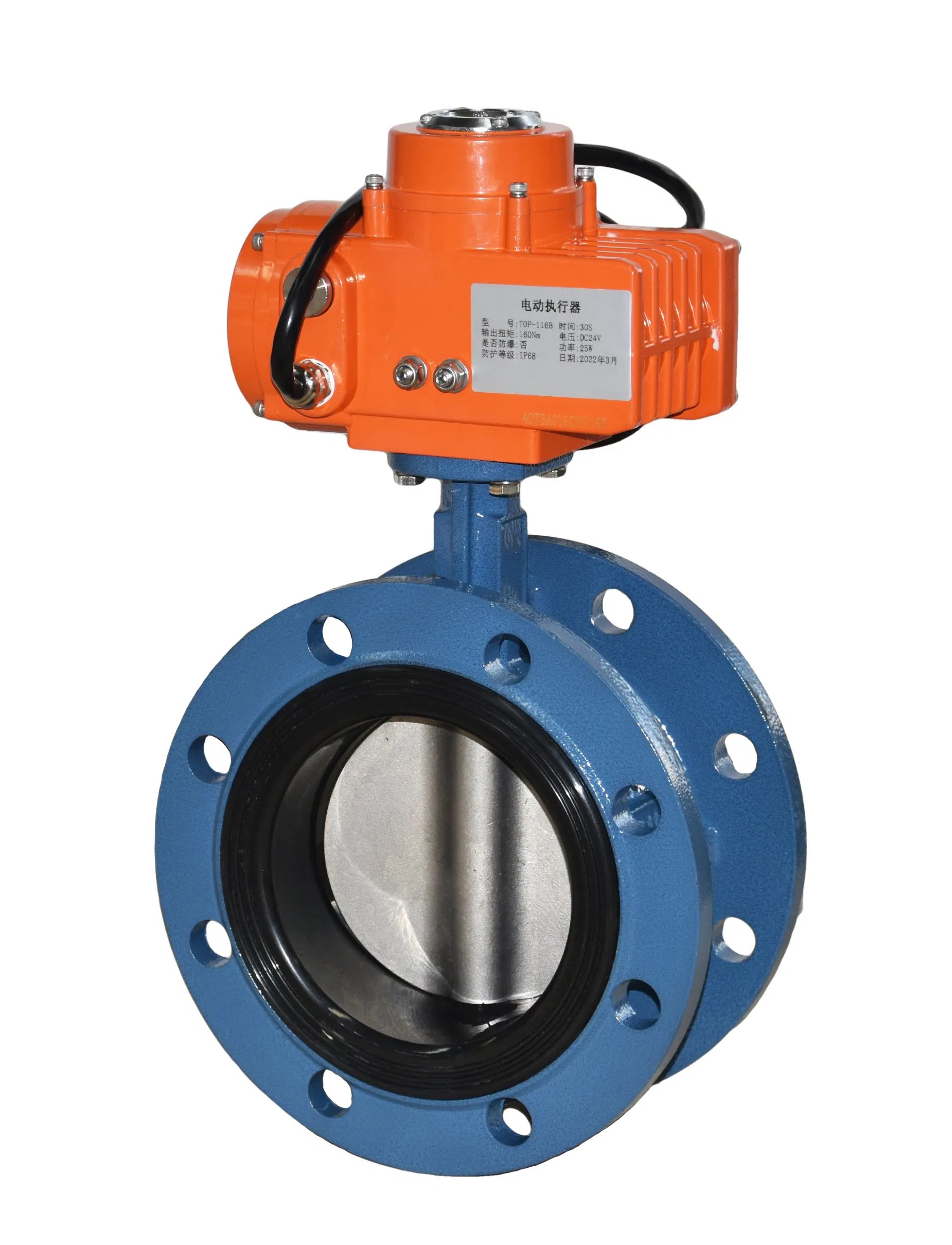 on/off Type DN100 4 Inch Electric Actuator EPDM Wafer Type Stainless Steel 304 Pn16 Motorized Electric Water Butterfly Valve