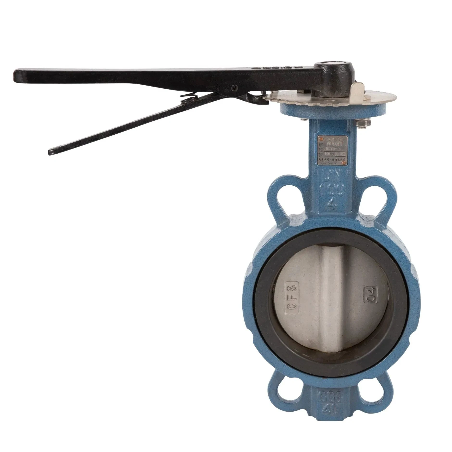 China Wafer Butterfly Valve (Nickel Clapper, PN16) Wafer Butterfly Valve Cast Iron Soft Sealing Center Line