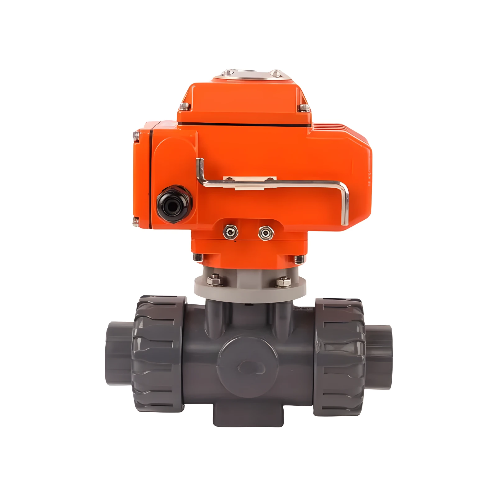 Electric Actuator Ball Valve 220V AC True Union with Modulating Type Motorized PVC 3 Way Ball Valve