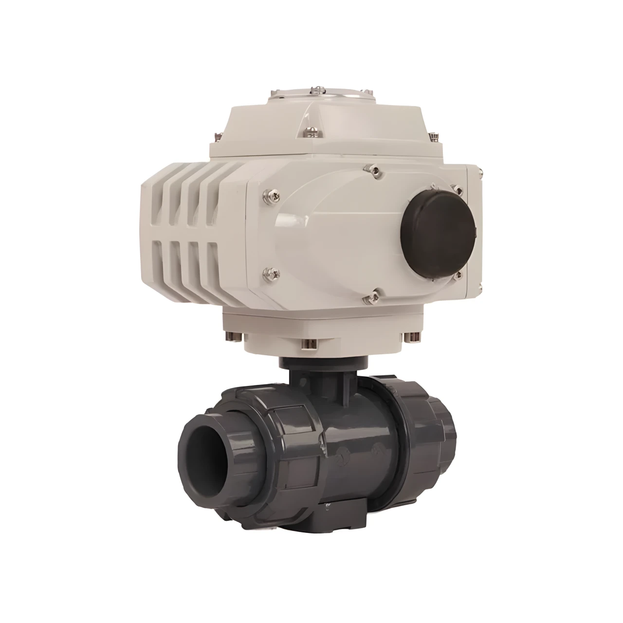 2 Way Air Control Actuator Valve Water Treatment 240AC Plastic PVC UPVC Valve Plastic Motorized Electric Actuator Ball Water Valve