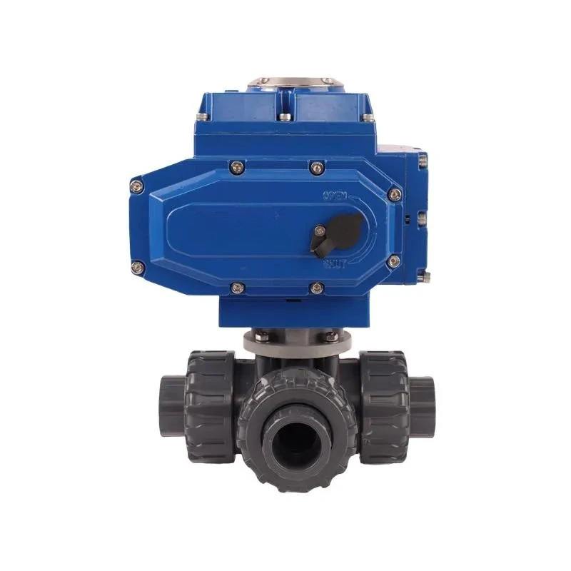 Explosion Proof Electric Actuator 3 Way Plastic Motorized PVC Ball Valve UPVC 2 Way 3 Way Failsafe to Close Actuator Valve