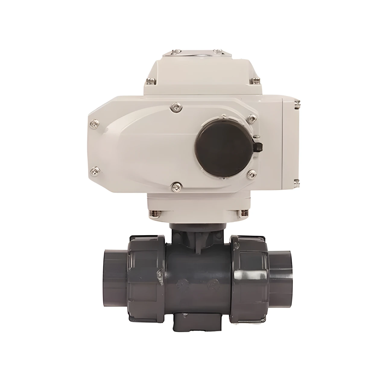 2 Way Air Control Actuator Valve Water Treatment 240AC Plastic PVC UPVC Valve Plastic Motorized Electric Actuator Ball Water Valve