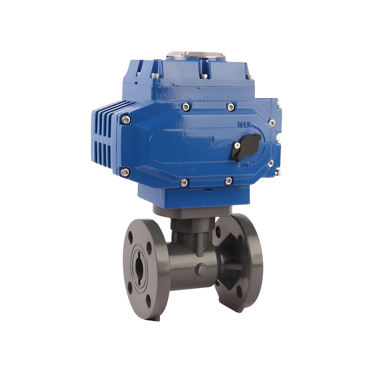 Explosion-proof Automatic Ball Valves Electric Actuator Ball Valves PVC Flange 2-Way Motorized Ball Valves