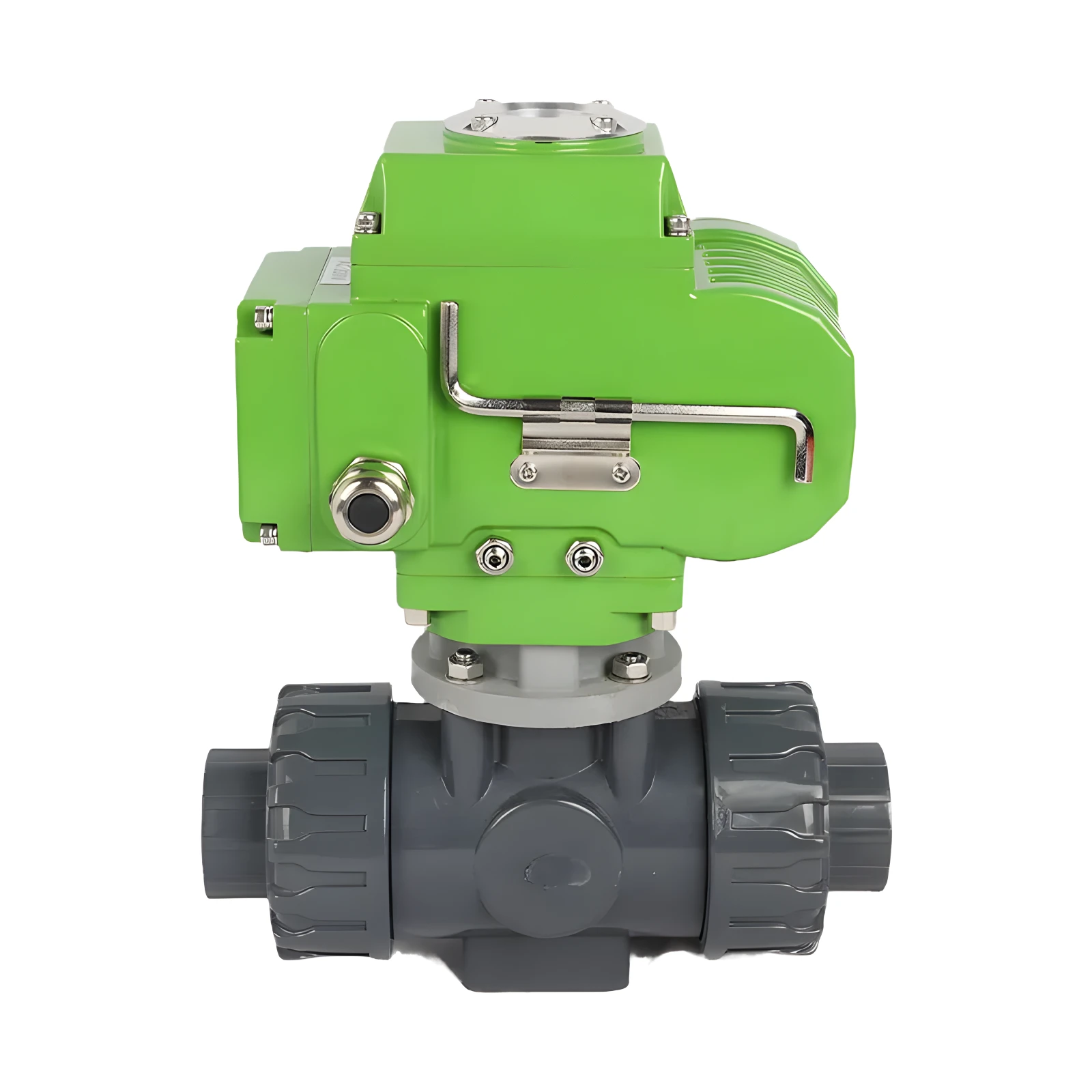 High Proformance 3 Way Smart Plastic CPVC PVC Industrial Chemical Valve Motorized Electric Actuated Socket Ball Valve