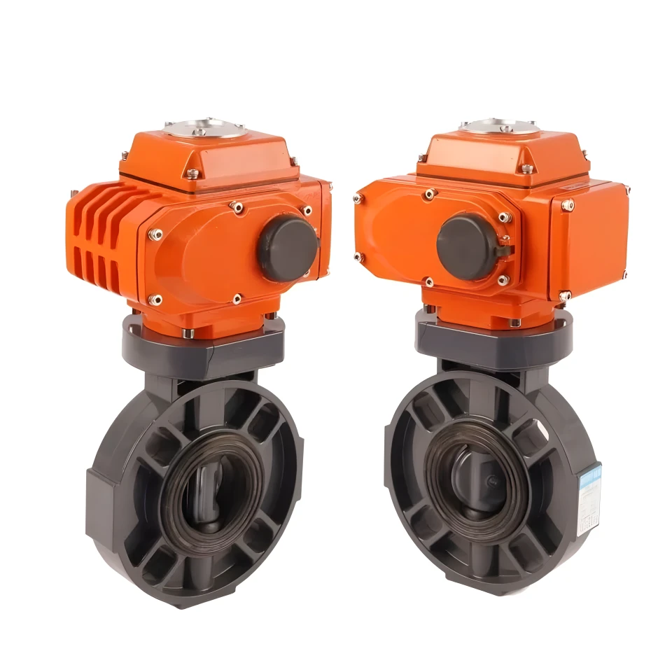 PVC Medium Temperature High Quality Motorized Butterfly Valve Electric Water Control Actuator Butterfly Valve