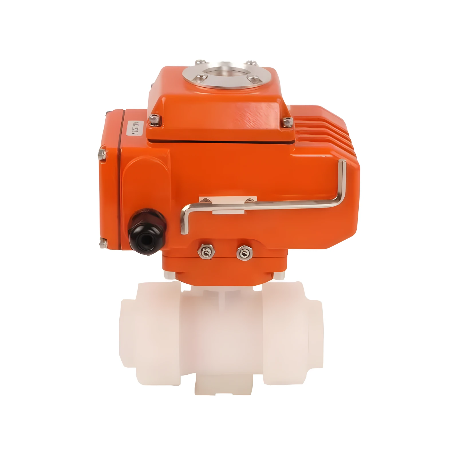 220V AC 12V DC 4-20mA 2 Way PVDF Plastic 24V 230V Electric Actuator Ball Valve China Motorized Water Control Treatment True Union Thread Actuator Ball Valve