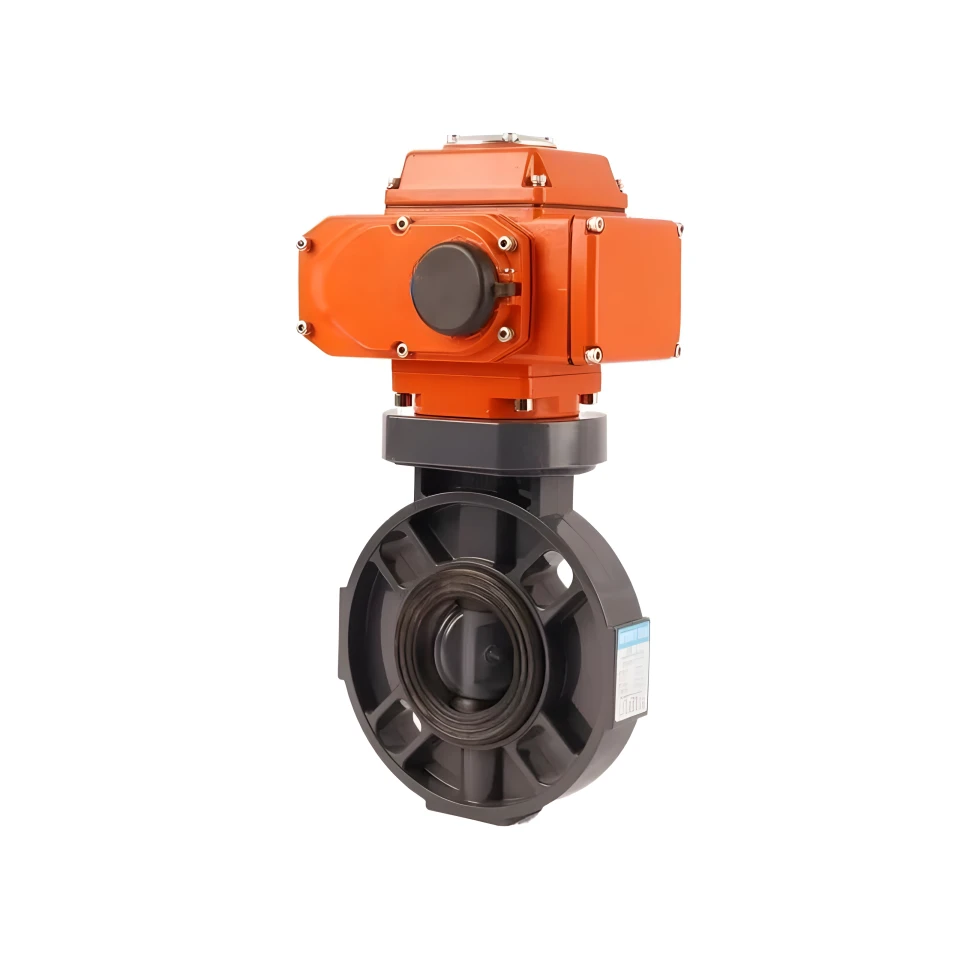 PVC Medium Temperature High Quality Motorized Butterfly Valve Electric Water Control Actuator Butterfly Valve