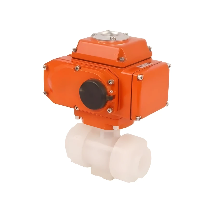 220V AC 12V DC 4-20mA 2 Way PVDF Plastic 24V 230V Electric Actuator Ball Valve China Motorized Water Control Treatment True Union Thread Actuator Ball Valve