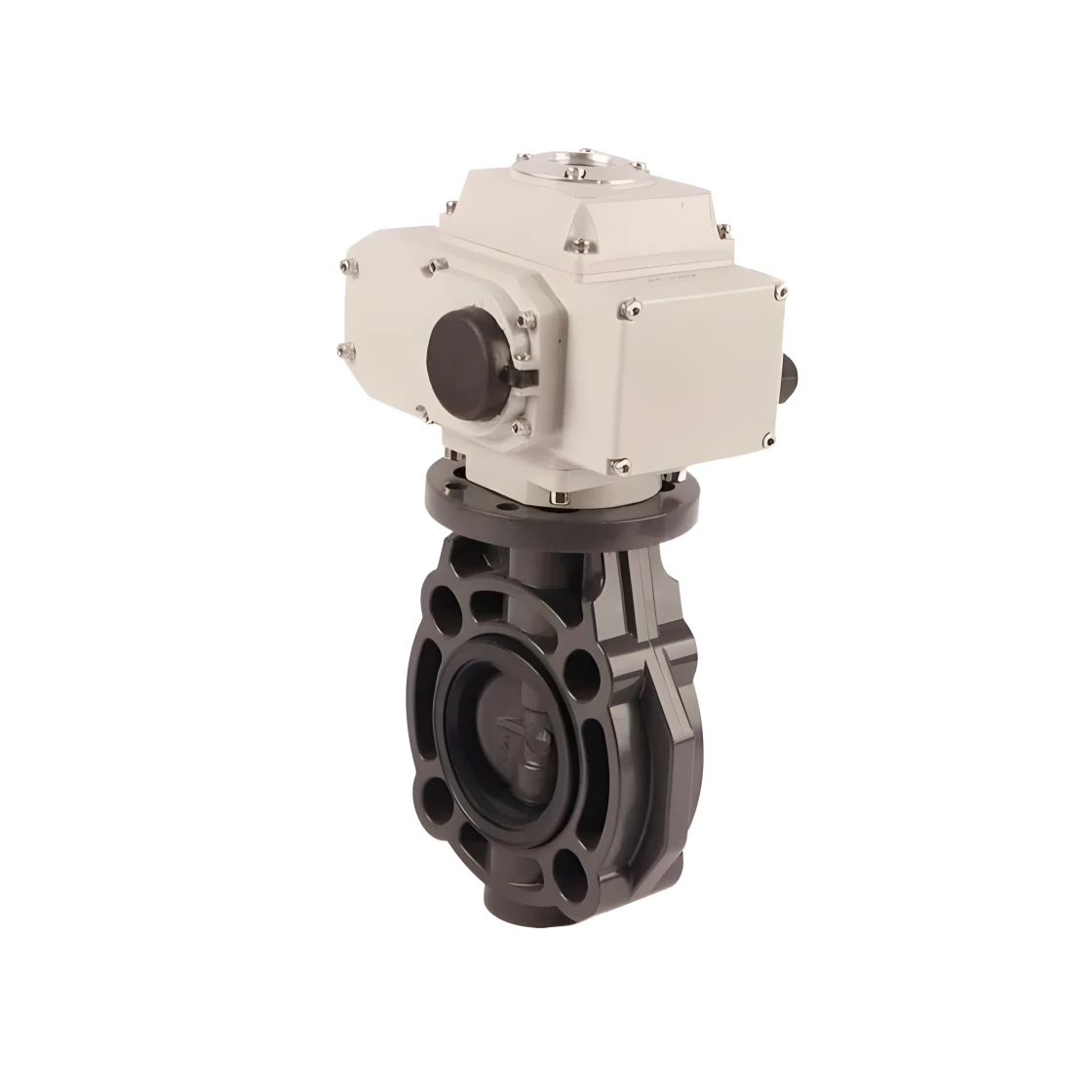 24V DC Modulating Type 4-20mA UPVC Plastic Motorized Actuator Butterfly Valve Electric Butterfly Valve