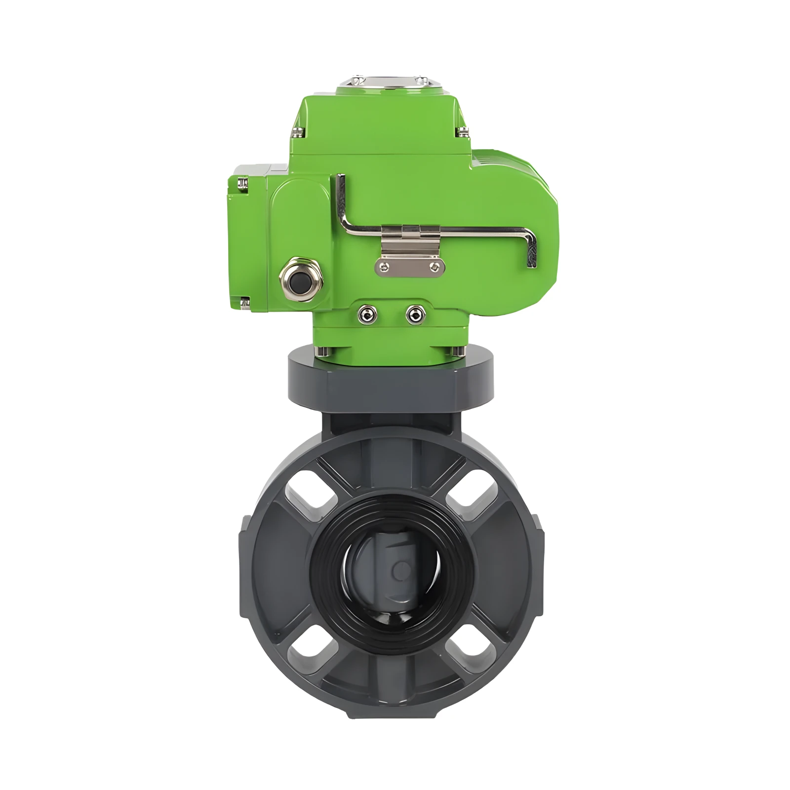 220V 4-20mA Intelligence UPVC Plastic Motorized Actuator Control Butterfly Valve Electric Actuated Butterfly Valve