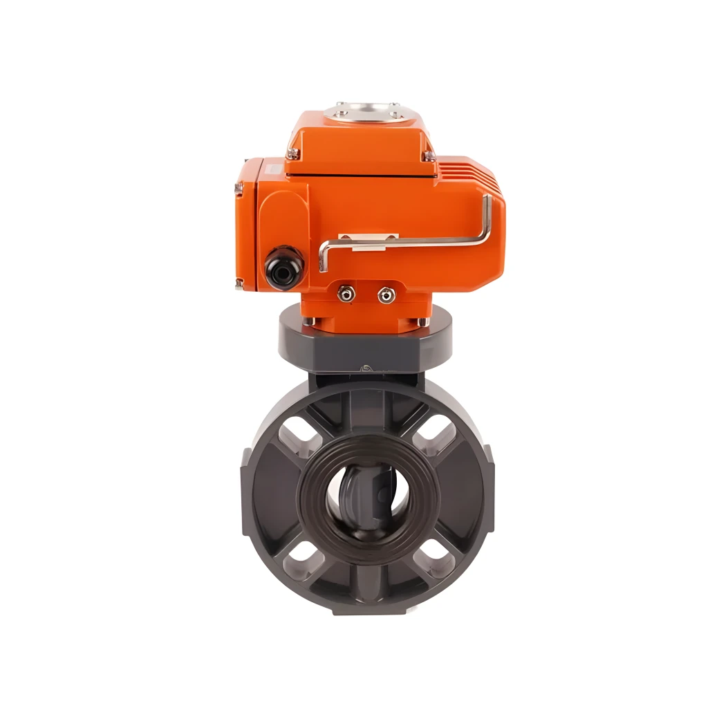 PVC Medium Temperature High Quality Motorized Butterfly Valve Electric Water Control Actuator Butterfly Valve