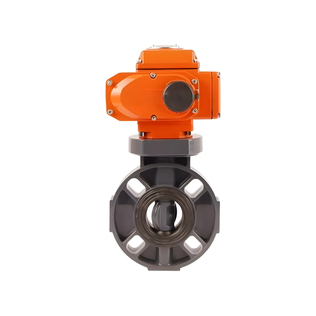 PVC Medium Temperature High Quality Motorized Butterfly Valve Electric Water Control Actuator Butterfly Valve