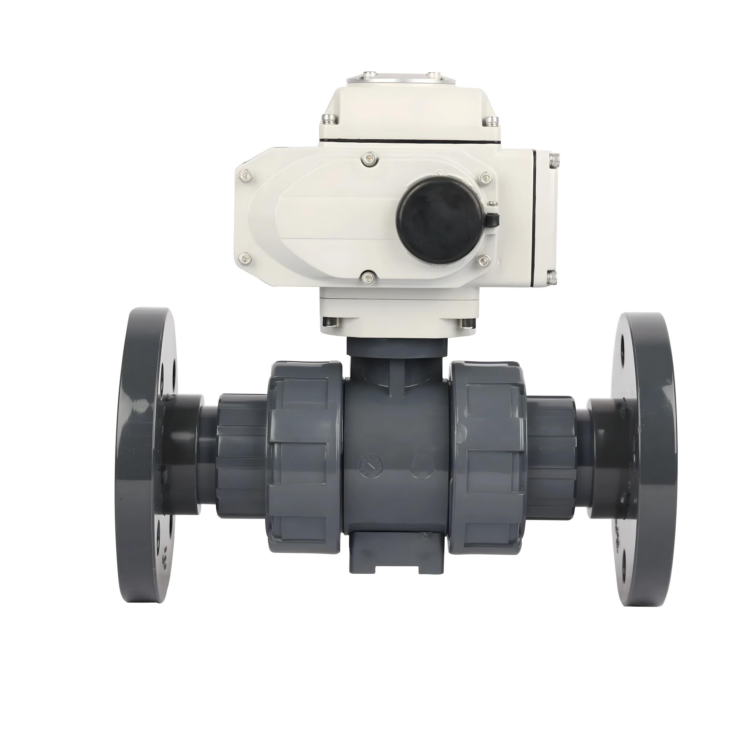 2 Inch 12V 24V PVC UPVC Plastic Electric Actuator Flange Ball Valve 2PCS Motorized Ball Valve 220V