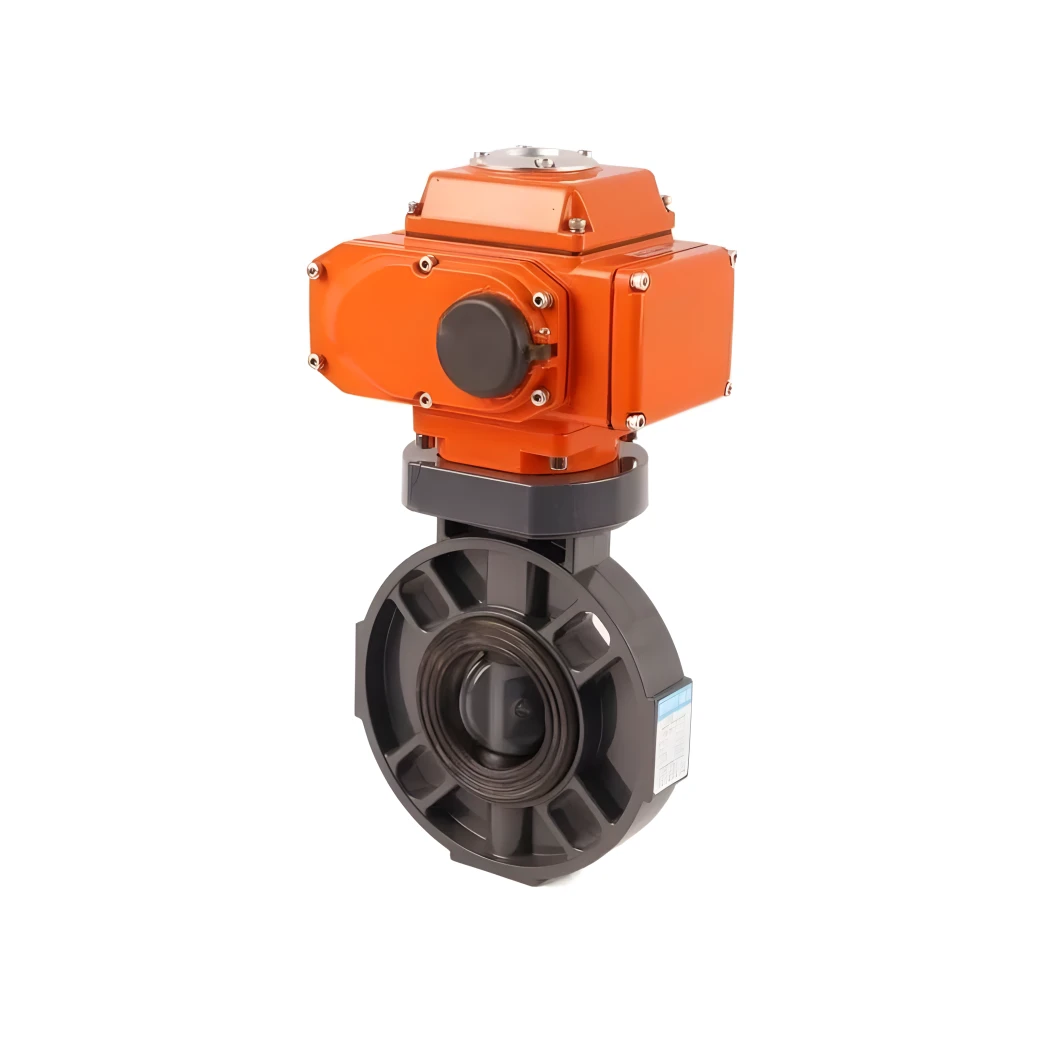 PVC Medium Temperature High Quality Motorized Butterfly Valve Electric Water Control Actuator Butterfly Valve